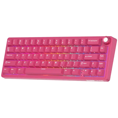 ROYAL KLUDGE R65 Berry Red Gaming Keyboard Cream Switch - image 3