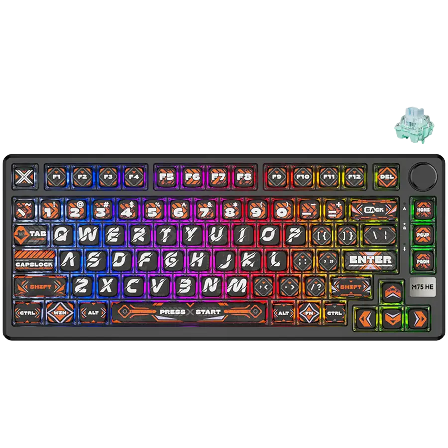 ROYAL KLUDGE RKM75 HE Hephaestus Gaming Keyboard Mint switch