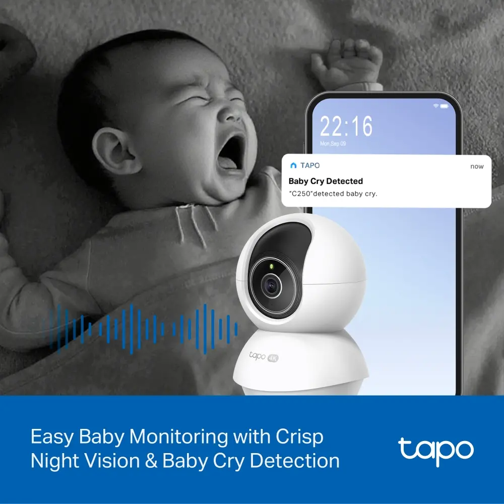 Камера TP-Link Tapo C250, Pan/Tilt AI AI домашна охранителна Wi-Fi камера - image 7