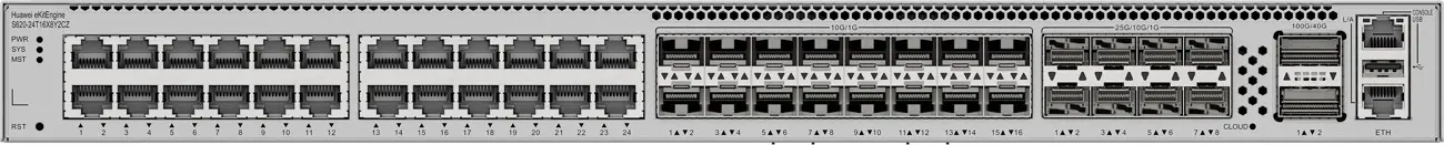 Комутатор Huawei S620-24T16X8Y2CZ,24x1G,16x10G SFP+,8x25G SFP28,QSFP28,L3 - image 3
