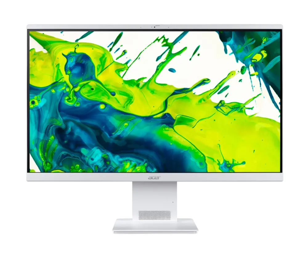 Настолен компютър - всичко в едно, Acer Aspire S27-B, 27'' AiO FHD (1920x1080) IPS 144Hz, Intel Core Ultra 5 115U (up to 4.20GHz, 10MB), 16GB DDR5, 1TB SSD, Intel Arc Graphics, no DVD, WiFi 7 & BT 5.4, 90W AC adapter, FHD IR cam, KBD & Mouse Wireless, No OS, White
