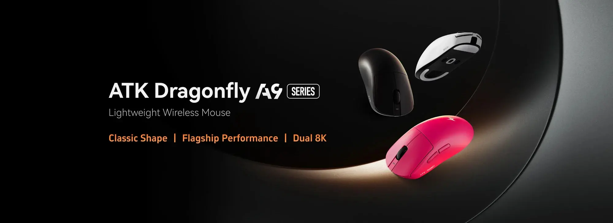 ATK професионална геймърска мишка Wireless Gaming Mouse A9 2.0 Tri-mode Nearlink - 1K, White - image 3