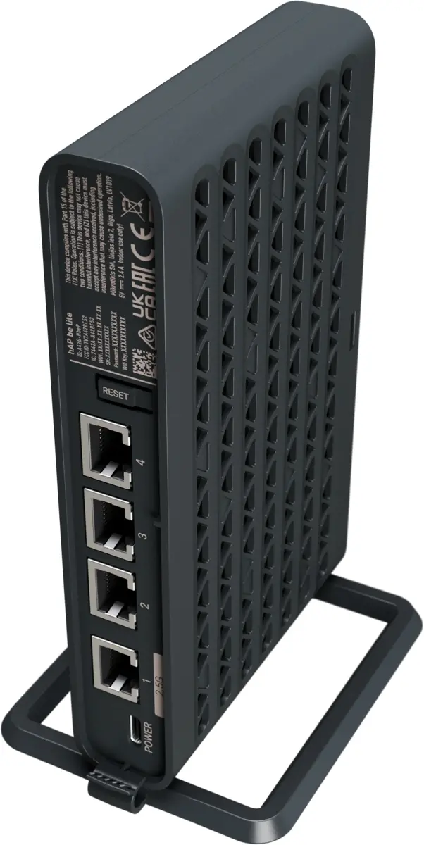 Безжичен рутер MikroTik A42G-HbeP, hAP be lite, WiFi 7, BE3600, 1x 2.5G, 3x GbE - image 1