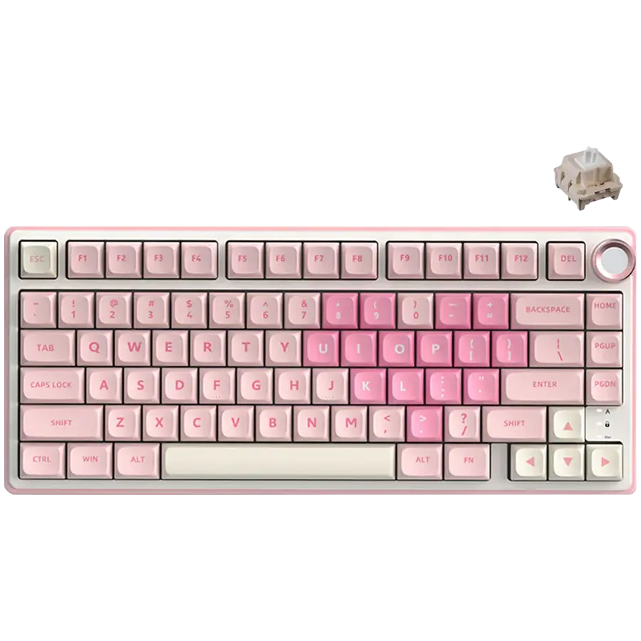 ROYAL KLUDGE R75 Pink Melody Gaming Keyboard Cream switch