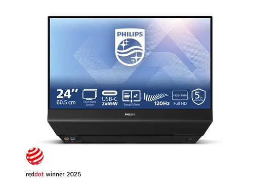 Monitor, Philips 24B2D5300, 23,8" x 2, IPS WLED, 1920x1080@120Hz, 4ms GtG, 300cd m/2, 1500:1, 50M:1 DCR, Adaptive Sync, FlickerFree, tehnologie - 1