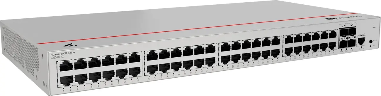 Комутатор Huawei S220-48P4X, 48x1G POE+, 4x10G SFP+, L2, 380W - image 1