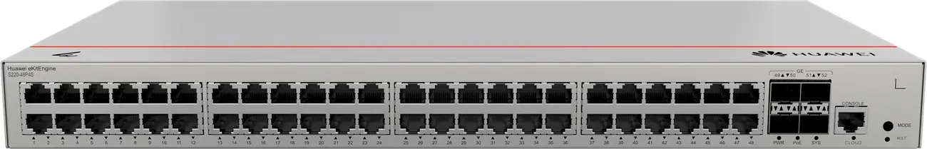 Комутатор Huawei S220-48P4S, 48x1G POE+, 4x1G SFP, L2, 380W - image 2