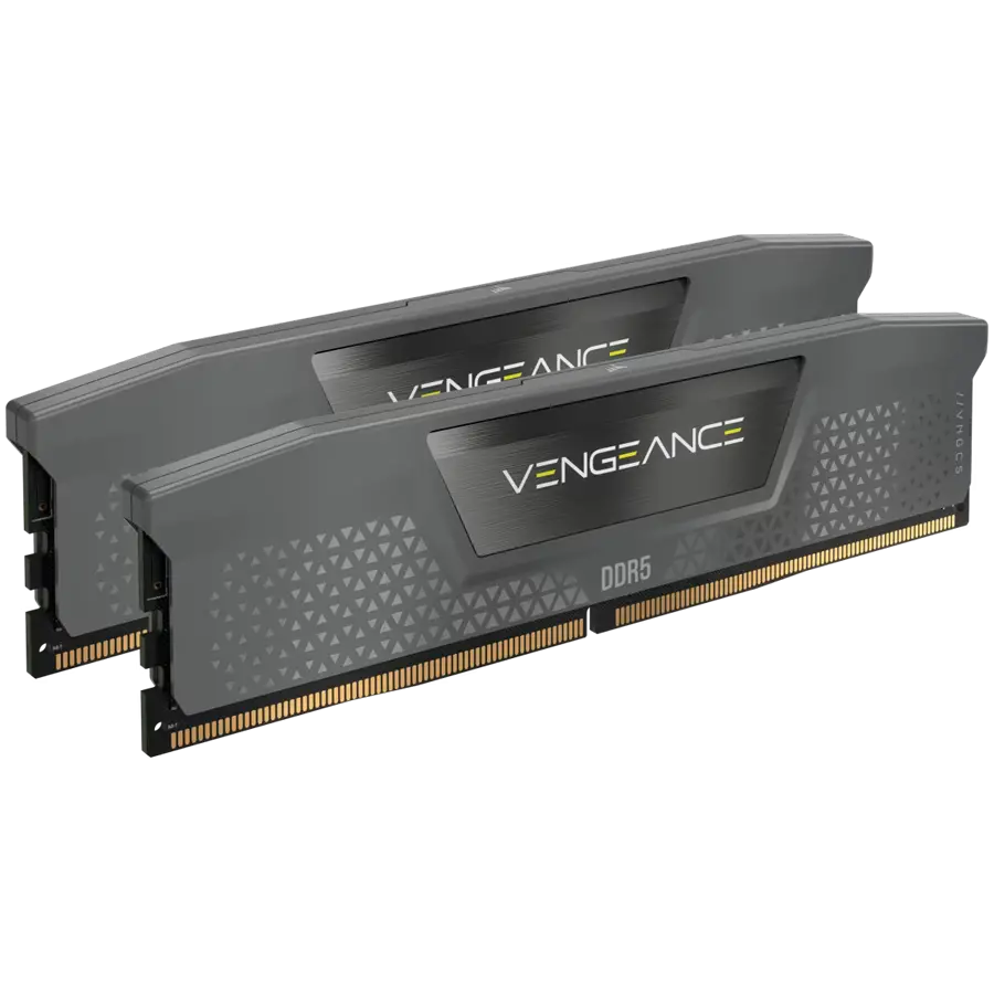 CORSAIR DDR5, 5200MT/s 16GB 2x8GB DIMM, Unbuffered, 40-40-40-77, 1Gbx16, Std PMIC, AMD EXPO, VENGEANCE DDR5 Cool Grey Heatspreader, Black PCB, 1.25V
