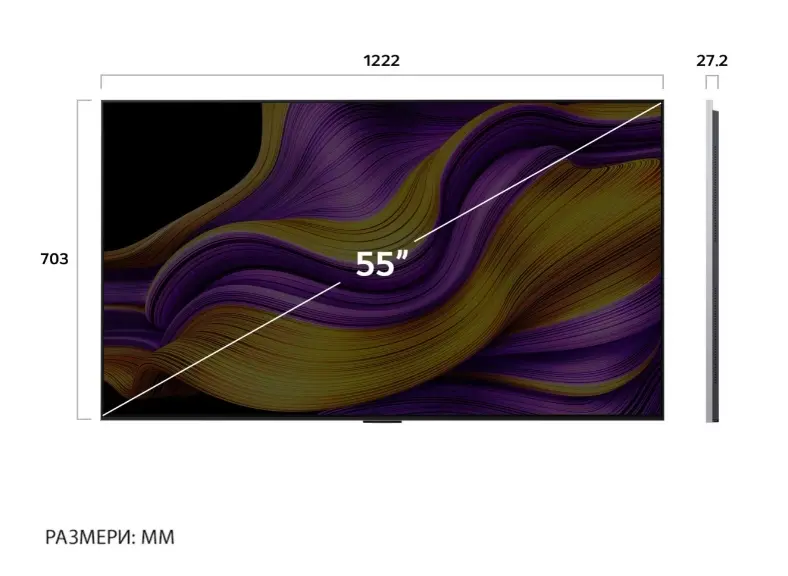 Телевизор, LG OLED55G51LW, 55" UHD OLED evo, 4K (3840 x 2160), DVB-C/T2/S2, Full Cinema Screnn, Alpha 11 AI 4K, 120Hz Native (VRR 144Hz), ThinQ AI, HDR10, VRR, NVIDIA G-SYNC, AMD FreeSync, Dolby Vision, Dolby Atmos, Wi-Fi 6, Bluetooth, HDMI, USB, Airplay 2, IC slot - image 3