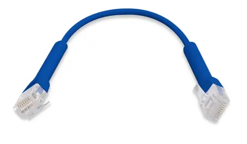 Пач кабел Ubiquiti U-Cable-Patch-RJ45-BL, 0.1m, UTP, Cat. 5e, син - image 1