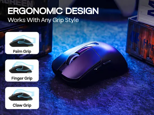 Aula професионална геймърска мишка Wireless Gaming Mouse SC590 PRO - Smart Display, Black - image 11