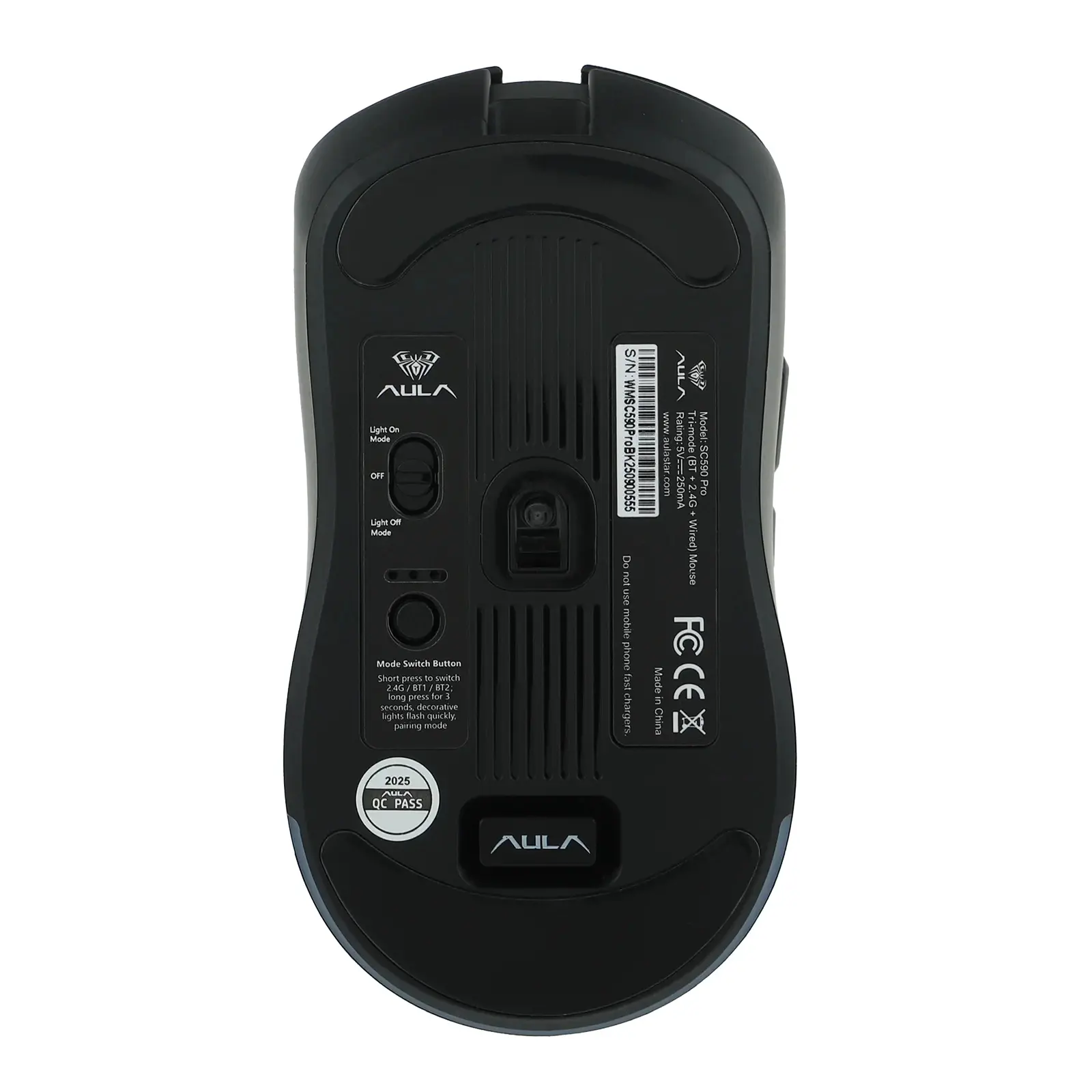 Aula професионална геймърска мишка Wireless Gaming Mouse SC590 PRO - Smart Display, Black - image 3