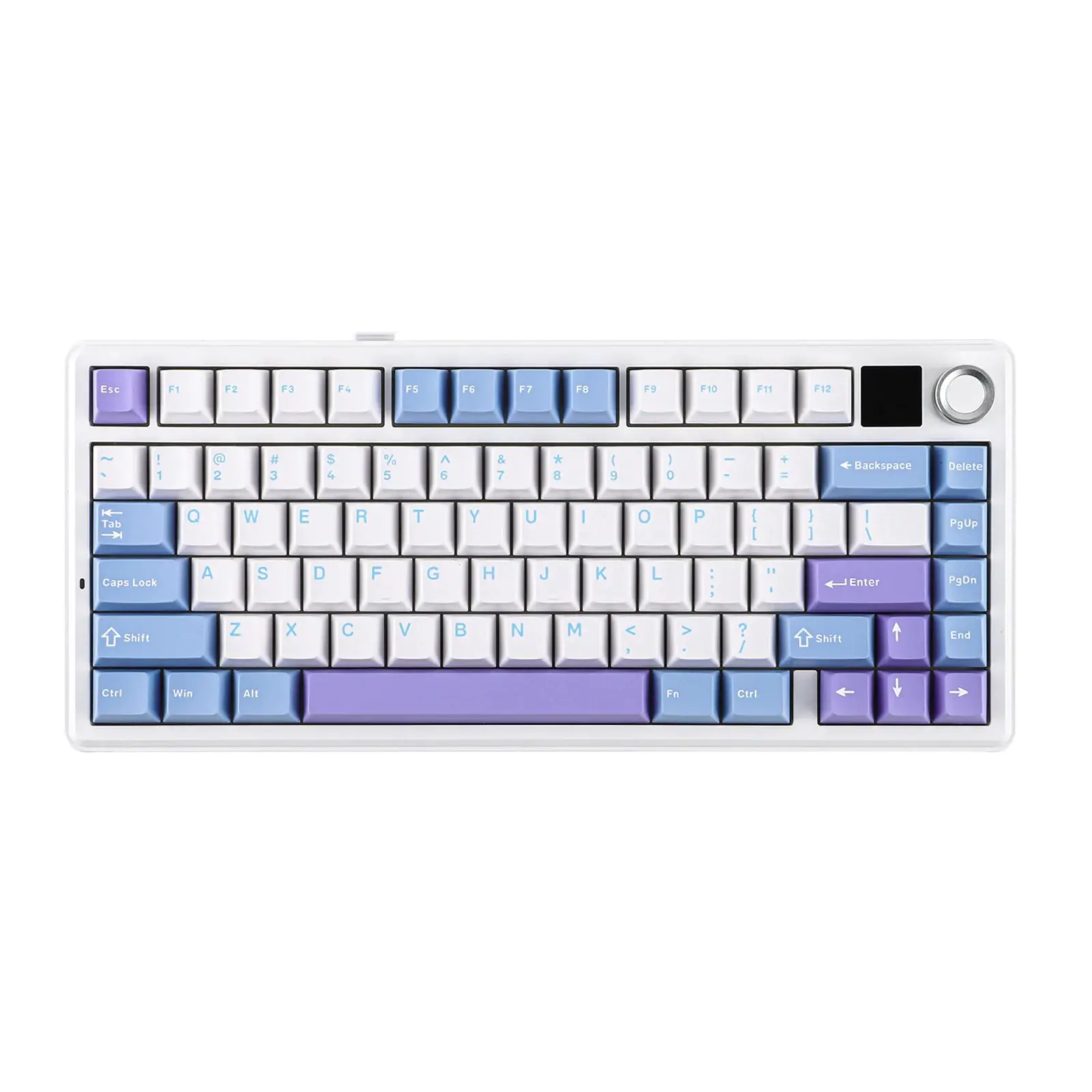 Aula геймърска механична клавиатура Wireless Gaming Mechanical Keyboard F75 MAX - Reaper Switch [Linear] (English US), White, Blue, Purple - image 1