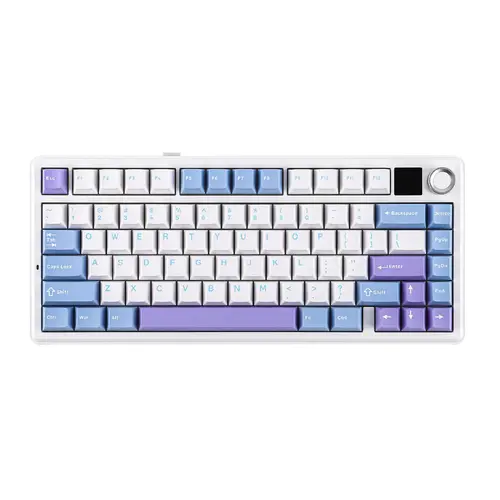 Aula геймърска механична клавиатура Wireless Gaming Mechanical Keyboard F75 MAX - Reaper Switch [Linear] (English US), White, Blue, Purple - image 1