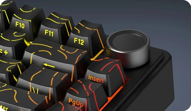 Aula геймърска механична клавиатура Wireless Gaming Mechanical Keyboard F75HE - Black King Magnetic Switch [Linear] (English US), Black, Gray - image 2