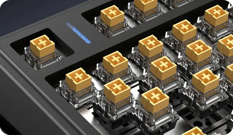 Aula геймърска механична клавиатура Wireless Gaming Mechanical Keyboard F75HE - Black King Magnetic Switch [Linear] (English US), Black Contour - image 4