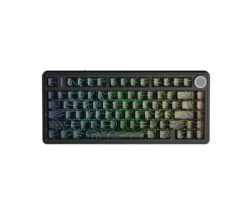 Aula gaming μηχανικό πληκτρολόγιο Wireless Gaming Mechanical Keyboard F75HE - Black King Magnetic Switch [Linear] (Αγγλικά US), Μαύρο Contour - 1