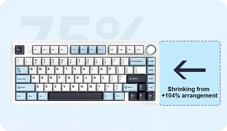 Aula геймърска механична клавиатура Wireless Gaming Mechanical Keyboard F75 - Reaper Switch [Linear] (English US), Purple, Beige, Green - image 1