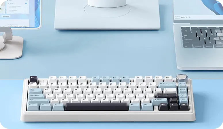 Aula геймърска механична клавиатура Wireless Gaming Mechanical Keyboard F75 - Reaper Switch [Linear] (English US), Purple, Beige, Green - image 6
