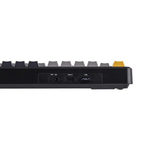 Aula геймърска механична клавиатура Wireless Gaming Mechanical Keyboard F108 PRO - Volcanic Switch [Linear] (English US), Black, Gray - image 3