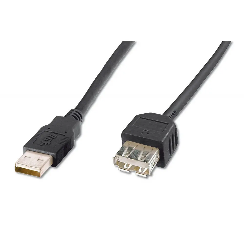 КАБЕЛ УДЪЛЖИТЕЛЕН USB DIGITUS - USB-A към mini USB-A - Type A-A, M/F - 3,0 m - Black - PN AK-300200-030-S