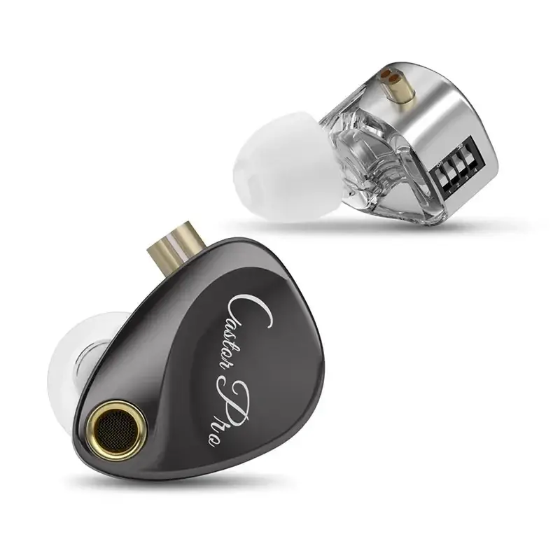 KZ επαγγελματικά ακουστικά Hi-Fi In-Ear-Monitors - Castor Pro Gray Mic (Bass version) - Bass Up Edition