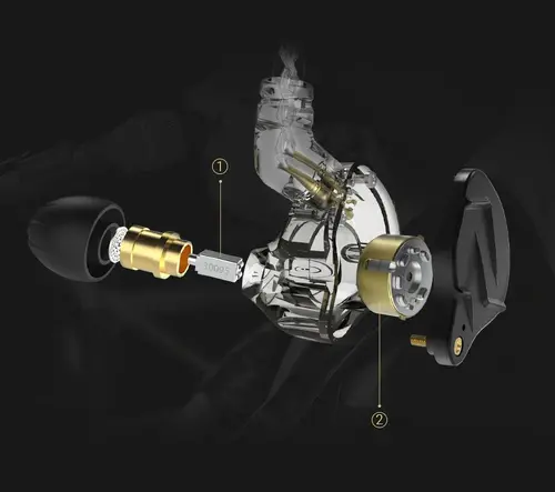 KZ професионални слушалки Hi-Fi In-Ear-Monitors - ZSN PRO X Black Mic - image 6