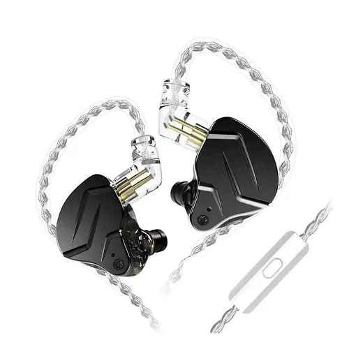KZ επαγγελματικά ακουστικά Hi-Fi In-Ear-Monitors - ZSN PRO X Black Mic - 1