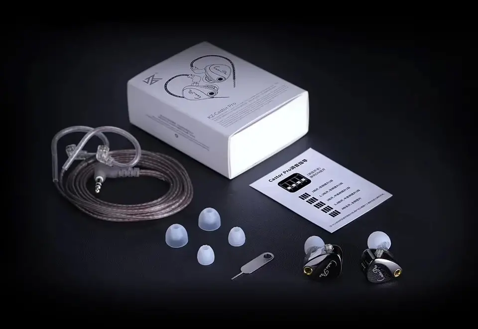 KZ професионални слушалки Hi-Fi In-Ear-Monitors - Castor Pro Silver Mic - Harman Edition - image 16