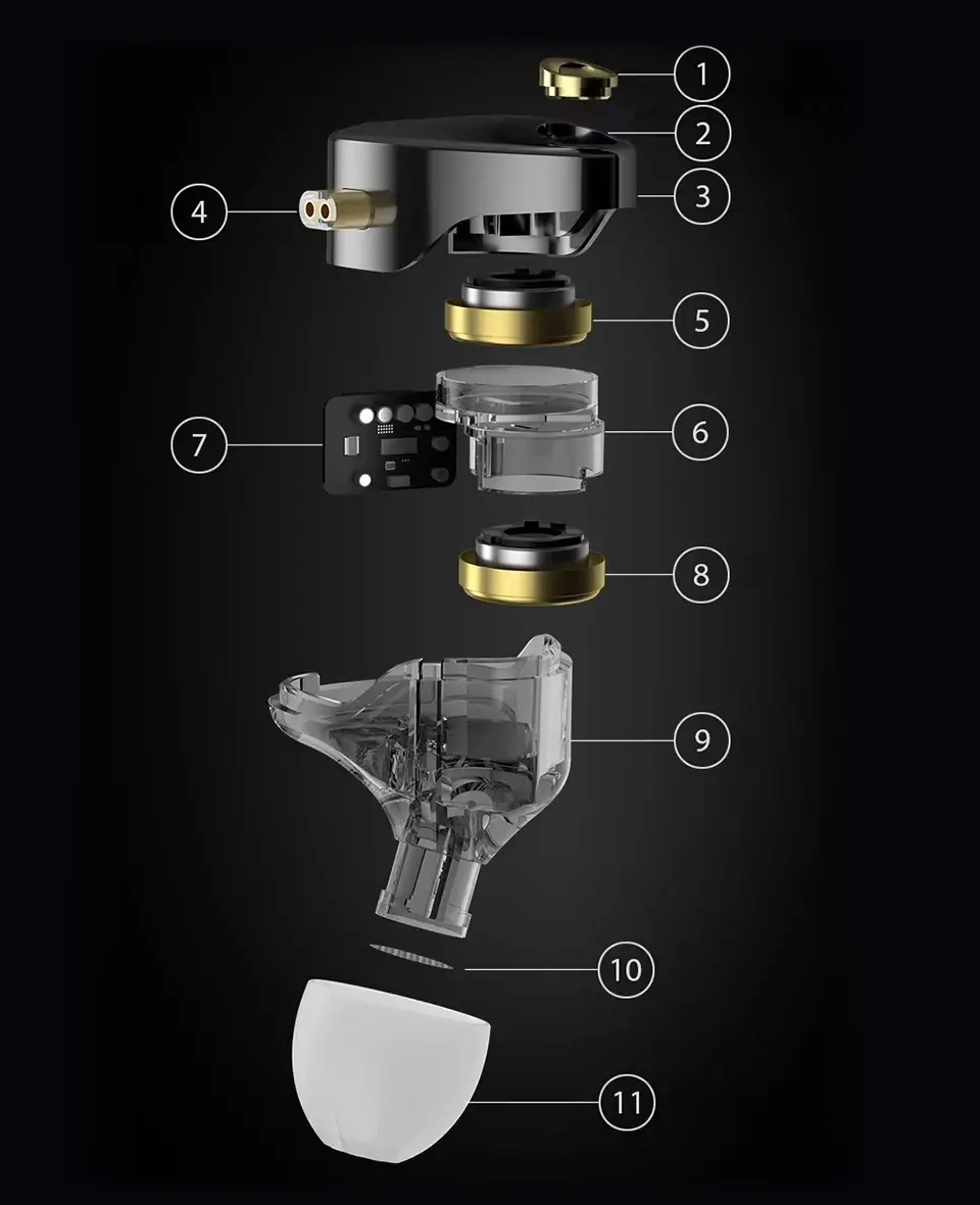 KZ професионални слушалки Hi-Fi In-Ear-Monitors - Castor Pro Silver Mic - Harman Edition - image 2