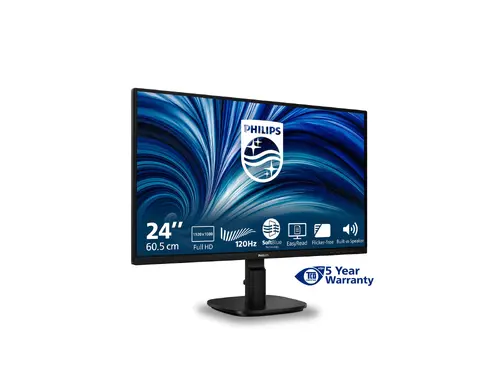 Monitor, Philips 24B2N2200, 23.8" IPS WLED, 1920x1080@120Hz, 4ms GtG, 300cd m/2, 1500:1, 50M:1 DCR, Adaptive Sync, FlickerFree, SoftBlue, 2Wx2, Tilt - 3