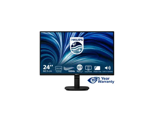 Οθόνη, Philips 24B2N2200, 23.8" IPS WLED, 1920x1080@120Hz, 4ms GtG, 300cd m/2, 1500:1, 50M:1 DCR, Adaptive Sync, FlickerFree, SoftBlue, 2Wx2, Tilt - 1