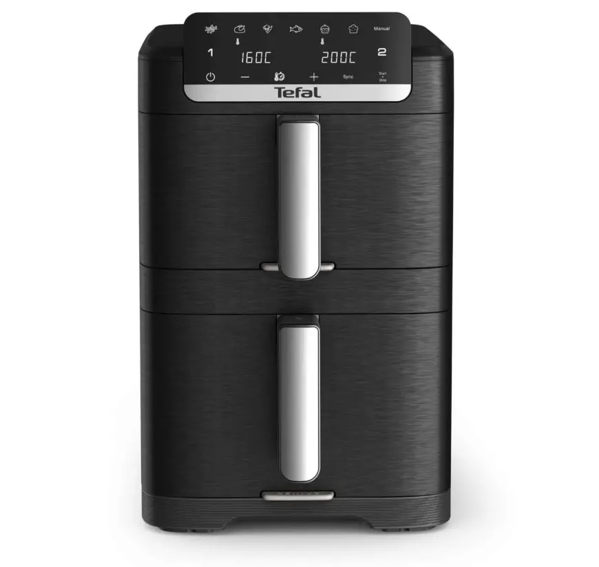 Уред за здравословно готвене, Tefal EY7568E0 Crispy Stack Af Genius+Acc Blk