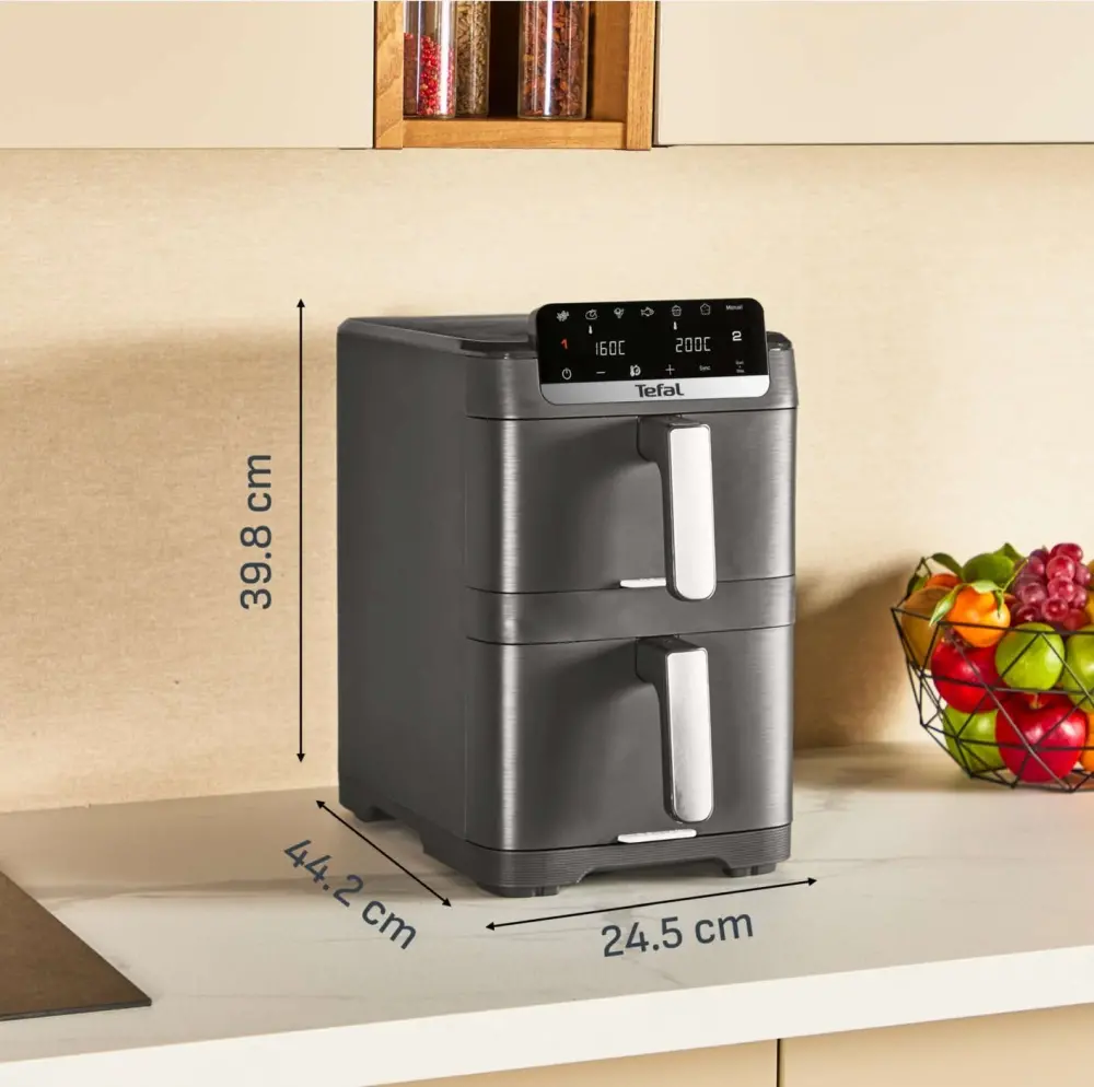 Уред за здравословно готвене, Tefal EY7568E0 Crispy Stack Af Genius+Acc Blk - image 2