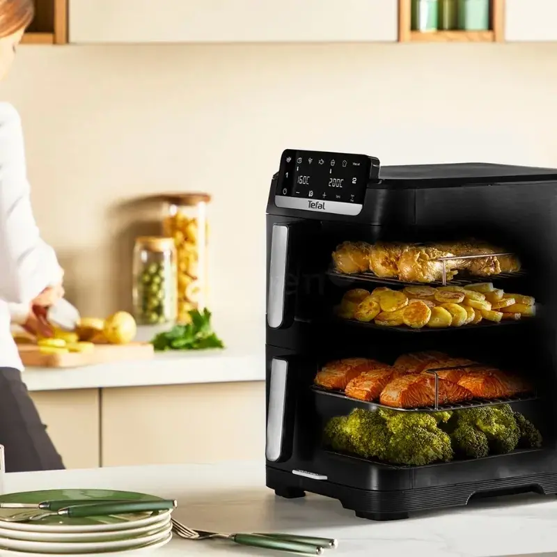 Уред за здравословно готвене, Tefal EY7568E0 Crispy Stack Af Genius+Acc Blk - image 5