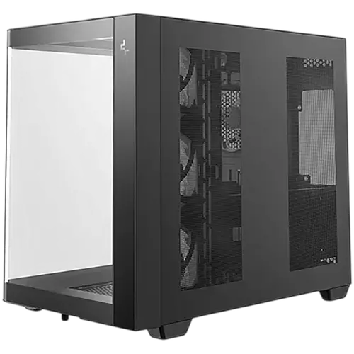 DeepCool CG530U 4F, Mid Tower, Mini-ITX/Micro-ATX/ATX, Rear Connector support, 2xUSB3.0, 1xType-C Gen 2, 1xAudio, 3x120mm ARGB Reverse Fan, 1x120mm ARGB Fan, Tempered Curved Glass, Mesh Panel, Black, 2Y, R-CG530U-BKAGA4-G - 2