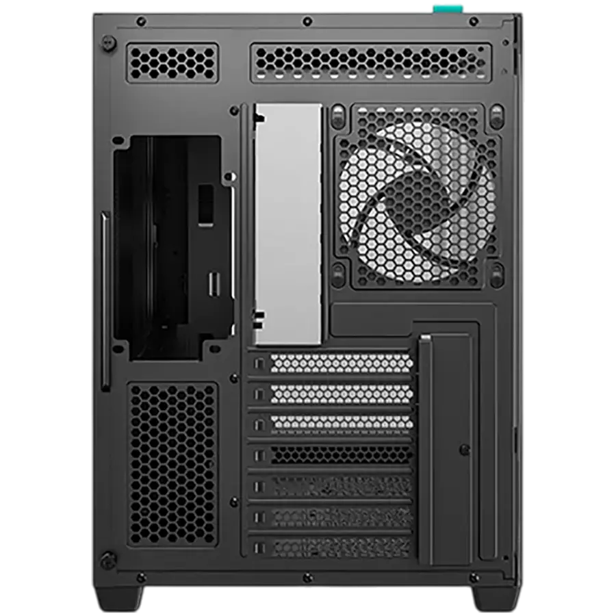 DeepCool CG530U 4F, Mid Tower, Mini-ITX/Micro-ATX/ATX, Rear Connector support, 2xUSB3.0, 1xType-C Gen 2, 1xAudio, 3x120mm ARGB Reverse Fan, 1x120mm ARGB Fan, Tempered Curved Glass, Mesh Panel, Black, 2Y, R-CG530U-BKAGA4-G - image 2