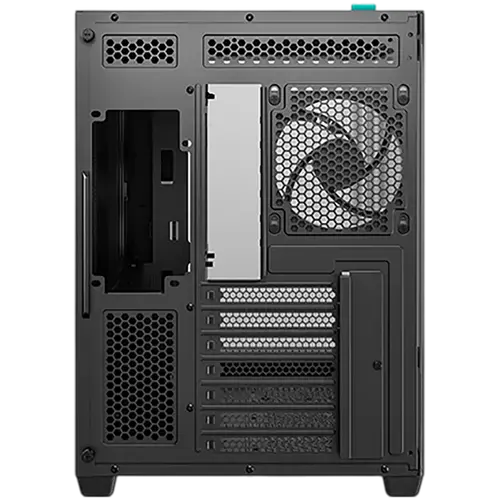 DeepCool CG530U 4F, Mid Tower, Mini-ITX/Micro-ATX/ATX, Rear Connector support, 2xUSB3.0, 1xType-C Gen 2, 1xAudio, 3x120mm ARGB Reverse Fan, 1x120mm ARGB Fan, Tempered Curved Glass, Mesh Panel, Black, 2Y, R-CG530U-BKAGA4-G - 3
