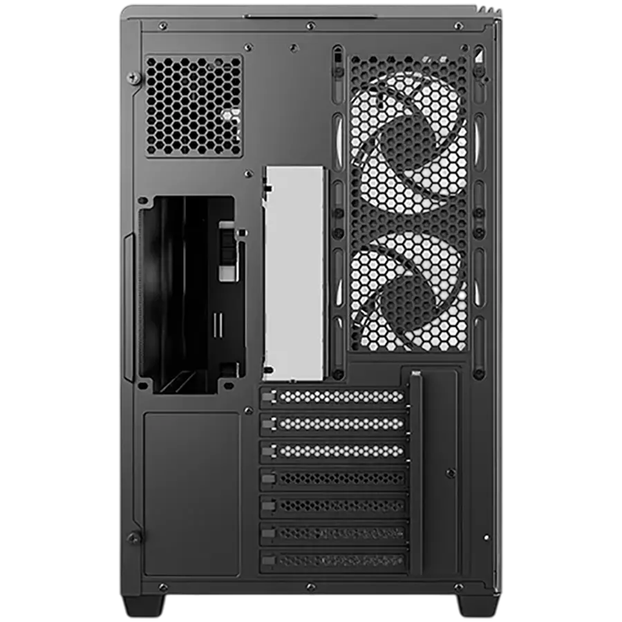 DeepCool CG590U 5F, Mid Tower, Mini-ITX/Micro-ATX/ATX, Rear Connector support, 2xUSB3.0, 1xType-C Gen 2, 1xAudio, 3x120mm ARGB Reverse Fan, 2x120mm ARGB Fans, Tempered Curved Glass, Mesh Panel, Black, 2Y, R-CG590U-BKAGA5-G - image 2