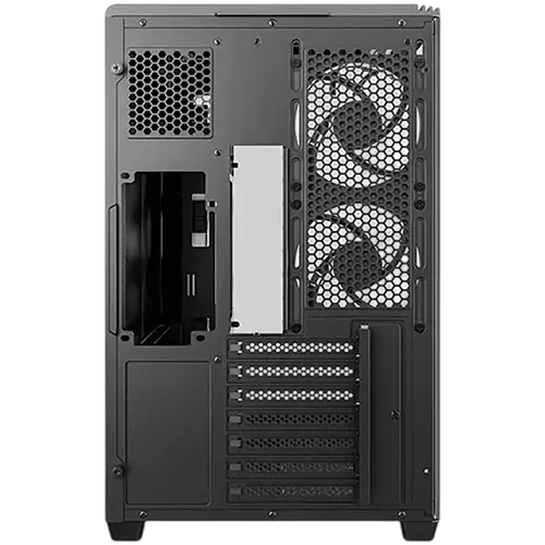 DeepCool CG590U 5F, Mid Tower, Mini-ITX/Micro-ATX/ATX, Rear Connector support, 2xUSB3.0, 1xType-C Gen 2, 1xAudio, 3x120mm ARGB Reverse Fan, 2x120mm ARGB Fans, Tempered Curved Glass, Mesh Panel, Black, 2Y, R-CG590U-BKAGA5-G - 3