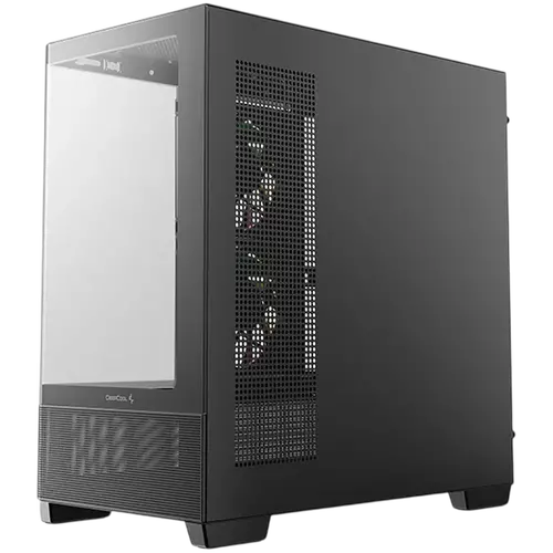 DeepCool CG380U-3F, Mid Tower, Mini-ITX/Micro-ATX(Rear Connector), 2xUSB3.0, 1xUSB Type-C, 1xAudio, 3x120mm Pre-Installed ARGB Fans, Tempered Curved Glass, Mesh Panel, Black, 2Y, R-CG380U-BKAGM3-G - image 1