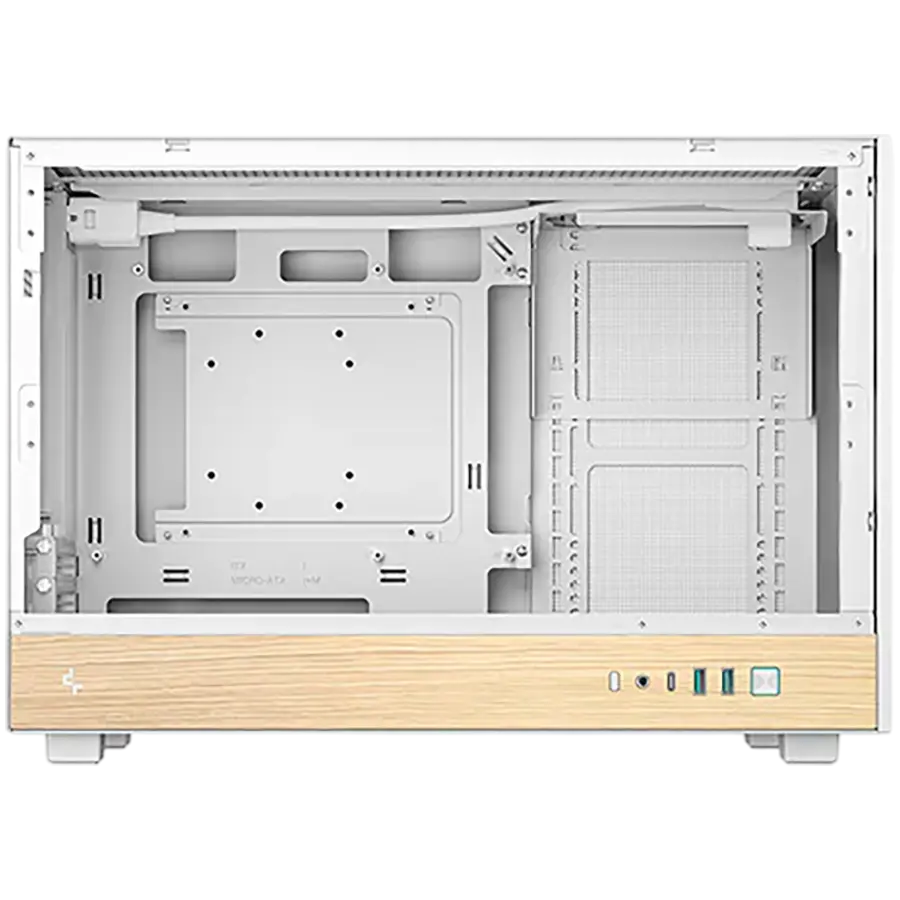 DeepCool CH260 WOOD WH, Mini Tower, Mini-ITX/Micro-ATX, 2xUSB3.0, 1xType-C Gen 2, 1xAudio, Mesh Panel, White, 2Y, R-CH260-WHNWM0-G-1 - image 2