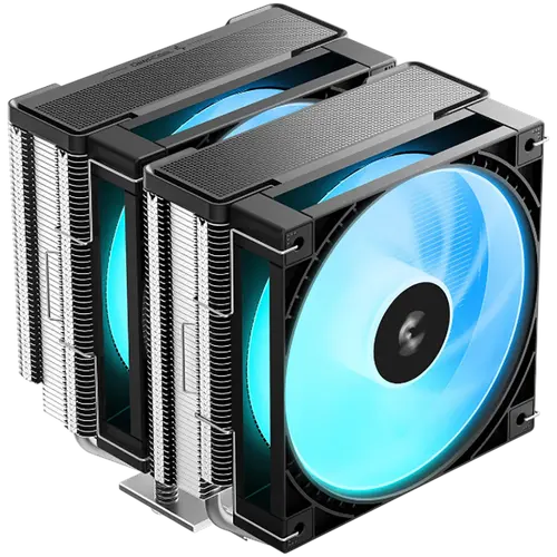 DeepCool AG620 G2 ARGB, CPU Air Cooler, 2x120mm PWM ARGB Fan, TDP 270W, 6 Heatpipes, Black, LGA1851/1700, AMD AM5/AM4, 129x136x159 mm(LxWxH), 2Y, R-AG620-BKAMMG2-G - image 1