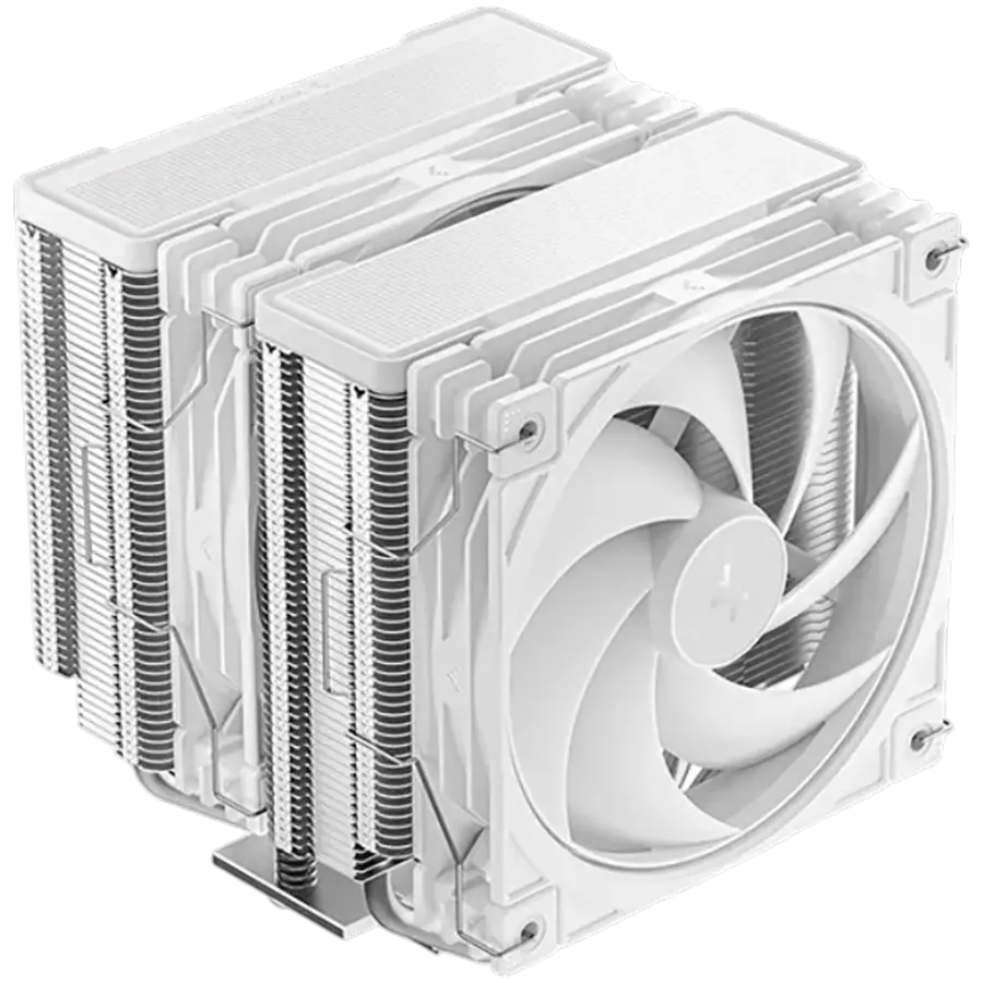 DeepCool AG620 G2 WH, CPU Air Cooler, 2x120mm PWM Fan, TDP 270W, 6 Heatpipes, White, LGA1851/1700, AMD AM5/AM4, 129x136x159 mm(LxWxH), 2Y, R-AG620-WHNPMG2-G - image 1