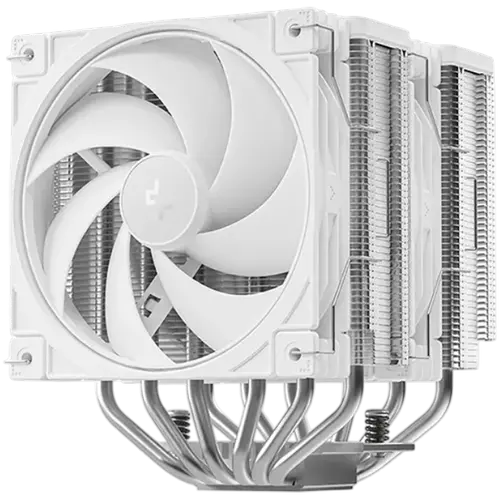 DeepCool AG620 G2 WH, Cooler CPU cu aer, 2x120mm ventilatoare PWM, TDP 270W, 6 heatpipe-uri, Alb, LGA1851/1700, AMD AM5/AM4, 129x136x159 mm (LxlxÎ) - 1