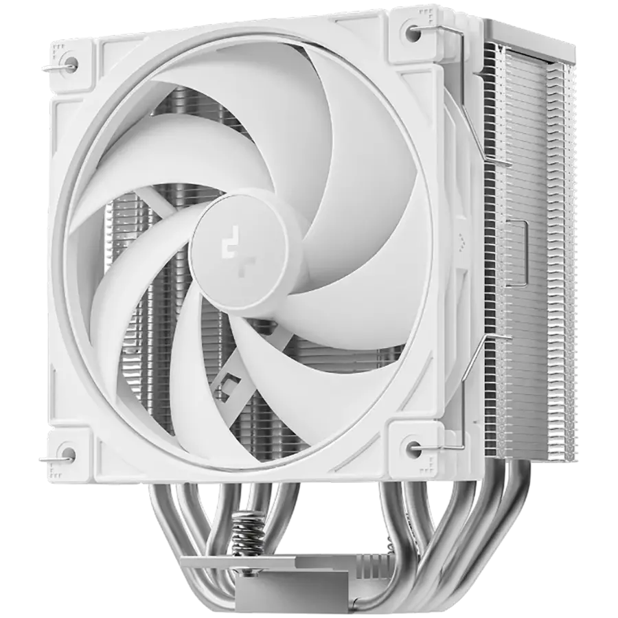 DeepCool AG400 G2 WH, cooler de aer pentru CPU, ventilator PWM 1x120mm, TDP 230W, 4 conducte termice, alb, LGA1851/1700, AMD AM5/AM4, 125x92x152