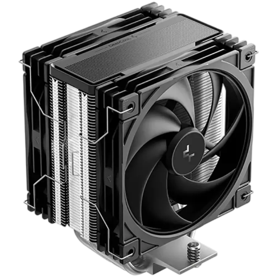 DeepCool AG400 G2 PLUS, CPU Air Cooler, 2x120mm PWM Fan, TDP 230W, 4 Heatpipes, Black, LGA1851/1700, AMD AM5/AM4, 125x107x152 mm(LxWxH), 2Y, R-AG400-BKNPMG2-G-1