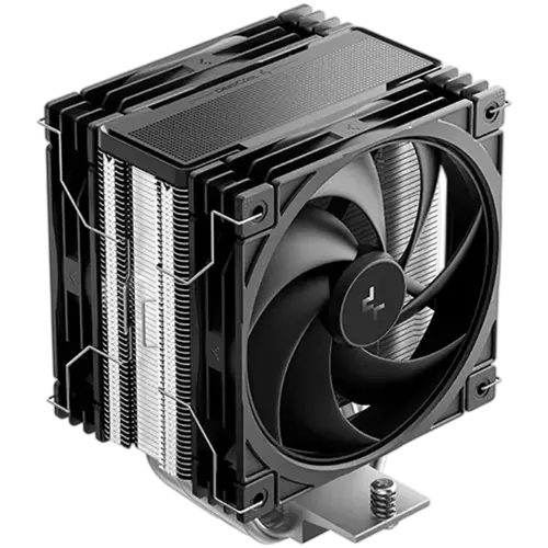 DeepCool AG400 G2 PLUS, cooler CPU cu aer, 2 ventilatoare 120mm PWM, TDP 230W, 4 Heatpipes, negru, LGA1851/1700, AMD AM5/AM4, 125x107x152 mm(LxWxH) - 1