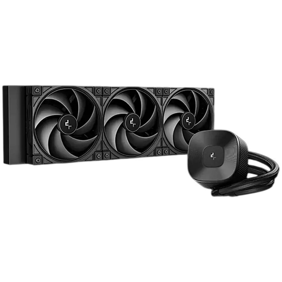 DeepCool LE360 V2 ZERO DARK, cooler cu lichid pentru CPU 360mm, ventilatoare PWM 3x120mm, negru, LGA1851/1700/1200/1151/1150/1155, AMD AM5/AM4, 3 ani