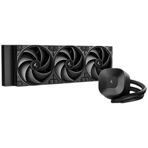 DeepCool LE360 V2 ZERO DARK, cooler cu lichid pentru CPU 360mm, ventilatoare PWM 3x120mm, negru, LGA1851/1700/1200/1151/1150/1155, AMD AM5/AM4, 3 ani - 1